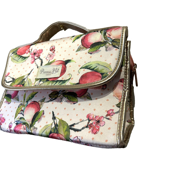 Women’s Primrose Hill Pink Peaches and Blossoms Expanding Zipper Make Up bag - Picture 3 of 7